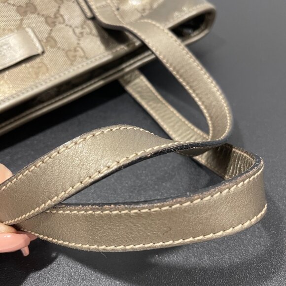 Gucci GG Imprime Tote Brown Metallic (174386) - Picture 3 of 12
